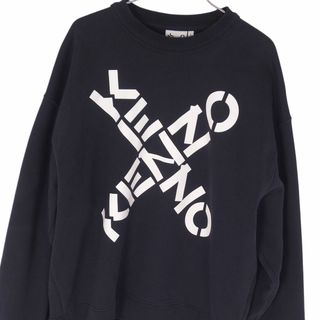 KENZO トレーナー 手縫い 花 フラワー 黒 トップス 冬服