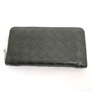 ボッテガヴェネタ(Bottega Veneta)の【BOTTEGA VENETA】ボッテガ・ヴェネタ ラウンドファスナー長財布 608053 ダークグリーン レザー kt07549kw(長財布)