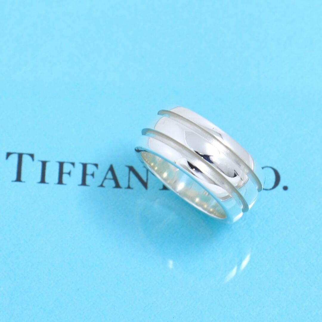 ティファニー　TIFFANY　7.5号　グルーブド　ダブル　リング　廃盤　良品