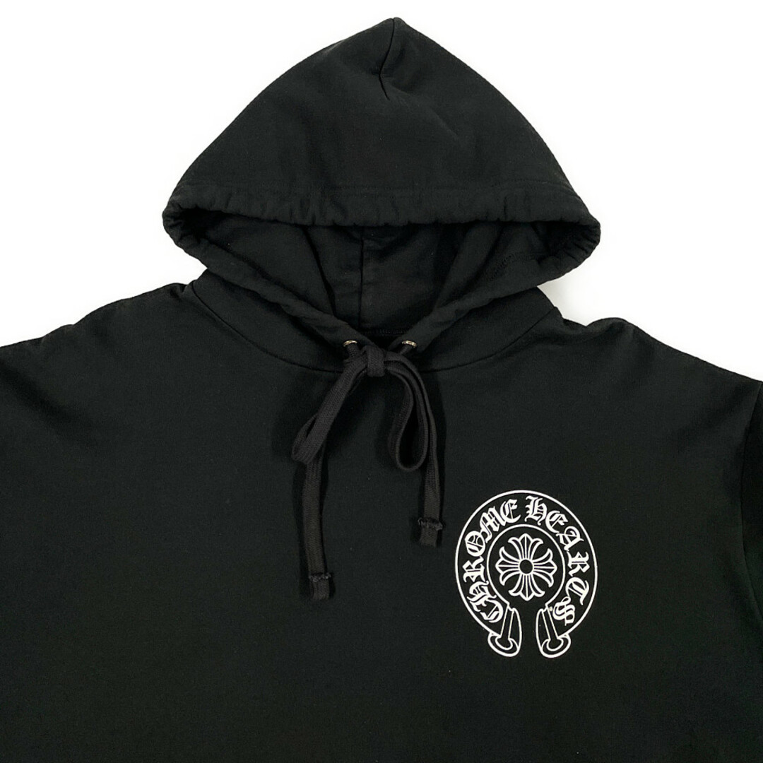 CHROME HEARTS クロムハーツ 袖マルチカラー ホースシュー スウェット パーカー ブラック サイズL 正規品 / 31769