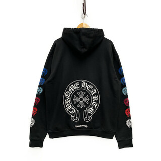 クロムハーツ(Chrome Hearts)のCHROME HEARTS クロムハーツ 袖マルチカラー ホースシュー スウェット パーカー ブラック サイズL 正規品 / 31769(パーカー)