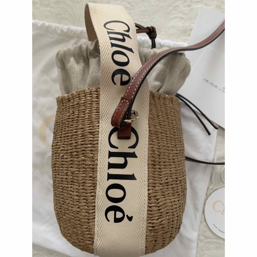 Chloe クロエ スモールバスケット かごバッグ ウッディ ショルダー