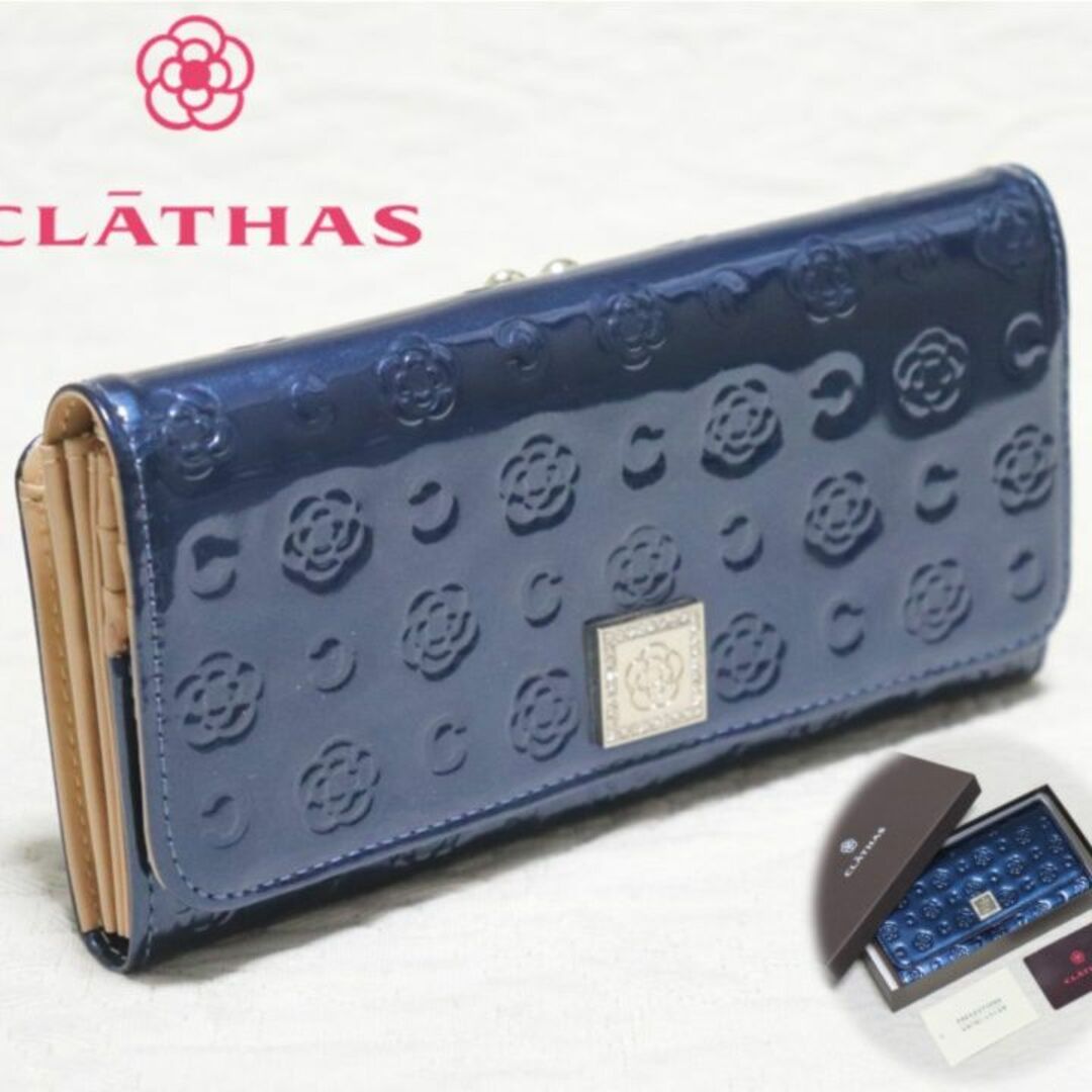 新品箱タグ付き【CLATHAS クレイサス】ベティ カメリア 口金 がま口長