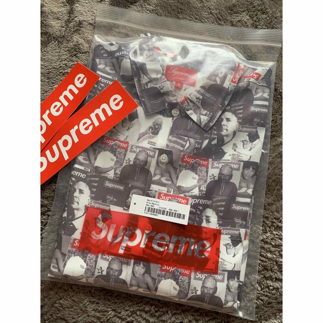 Supreme Magazine Shirt Grey L マガジンシャツ