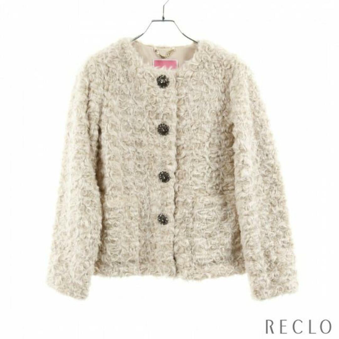 クーポンの入手 faux fur jewel button jacket ファー ジャケット