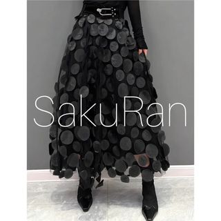 ドット シアー スカート モード♡3 ブラック ナルシス ZARAラミア 好き