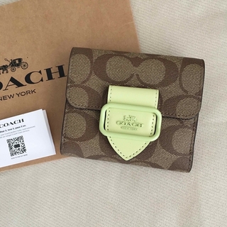 極美品✨ コーチ COACH ニつ折り財布 シグネチャー ブラック 未使用級