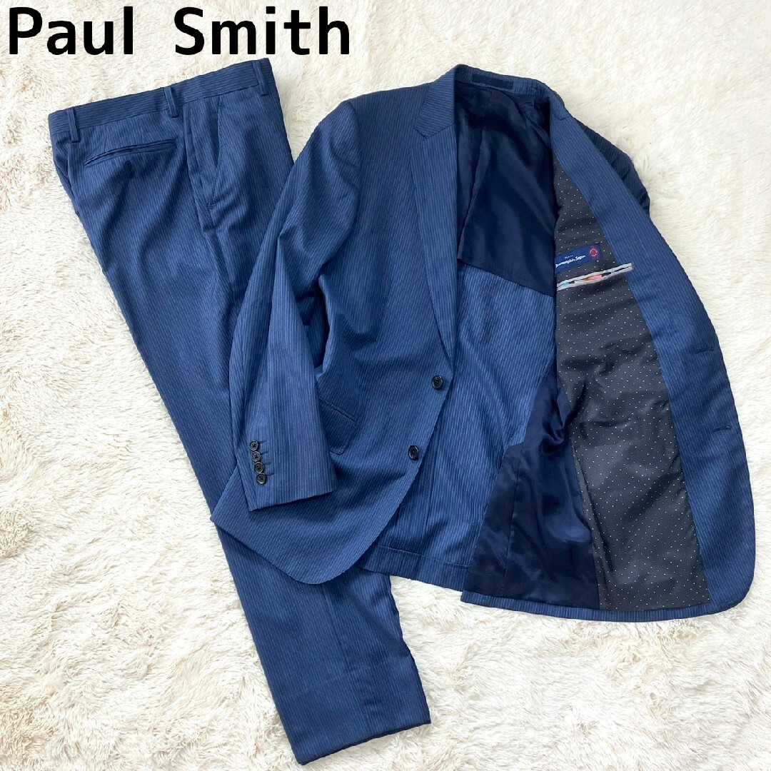 スーツシングルセットアップ美品 シルク混 Paul Smith ポールスミス スーツ セットアップ