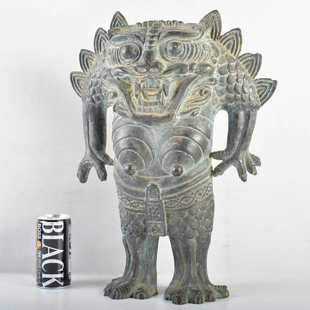中国 古銅青銅 神獣 置物 重さ約6.7kg U R6181B-