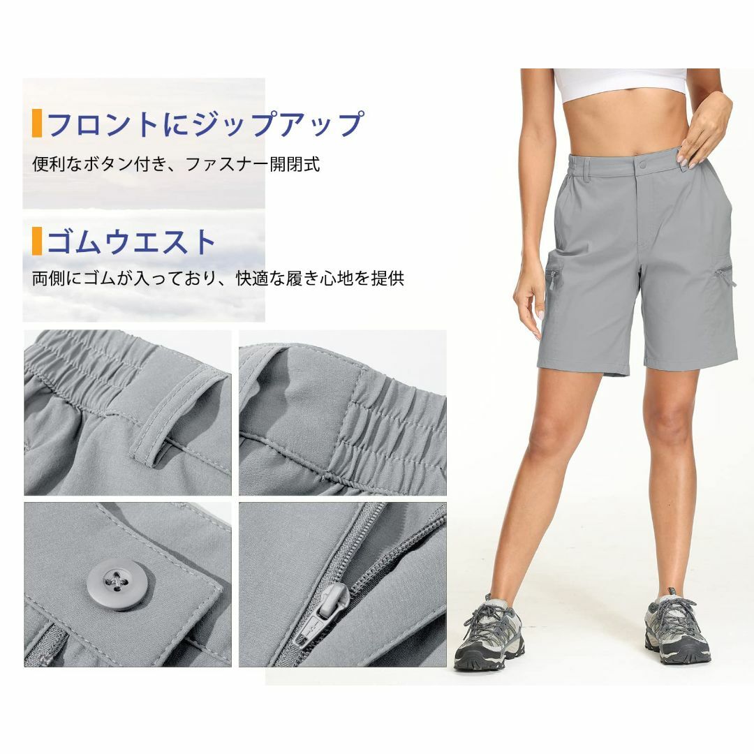 ハーフパンツ レディース 速乾 アウトドアショートパンツ 5分丈 作業着 半ズボ