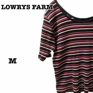 ローリーズファーム(LOWRYS FARM)の即日発送　ローリーズファーム　ボーダー　Ｔシャツ　レディース　Ｍサイズ　トップス(Tシャツ(半袖/袖なし))