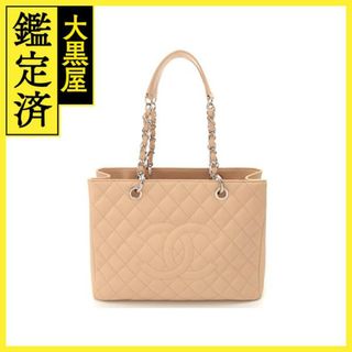 CHANEL - シャネル トートバッグ GSTチェーントート ベージュ キャビア