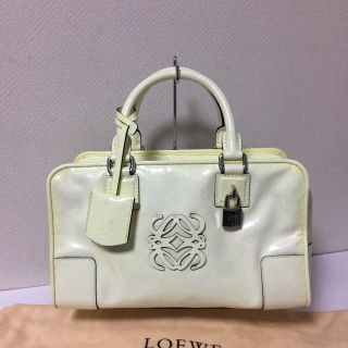 ロエベ(LOEWE)の人気 ロエベ アマソナ ボストンバッグ パテントレザー レモンイエロー系(ボストンバッグ)