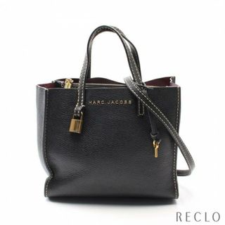 マークジェイコブス(MARC JACOBS)のThe Grind Mini Tote ザ グラインド ハンドバッグ レザー ブラック 2WAY(ハンドバッグ)