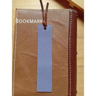 革のしおり　Bookmark　紫　ソフト　シンプルDesign(しおり/ステッカー)