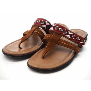 ミネトンカ(Minnetonka)のミネトンカ 71352 スウェード トング サンダル size5（22ｃｍ）/茶 ■◆ レディース(サンダル)