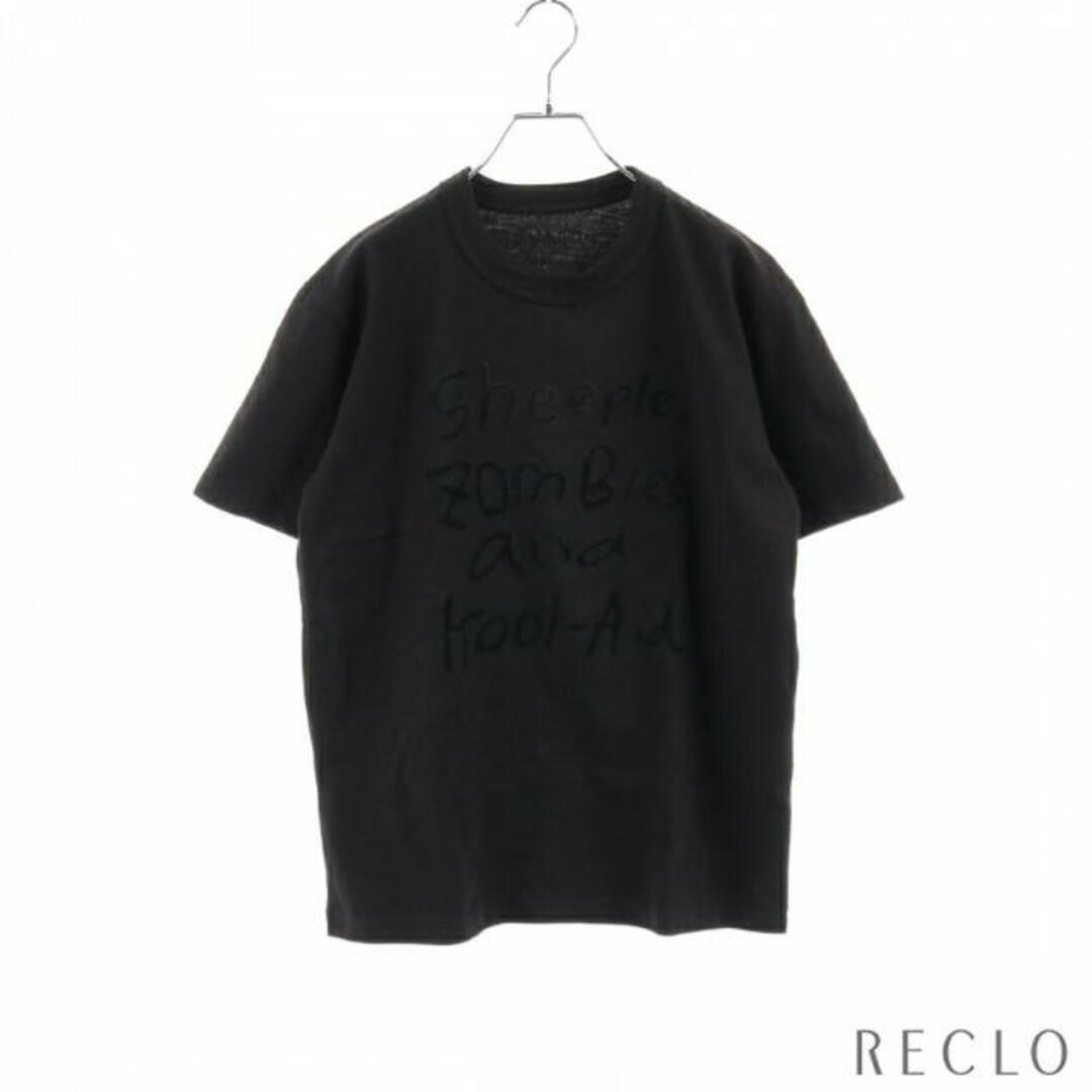 Sacai × MADSAKI Tシャツ フロントフロッキー ブラック