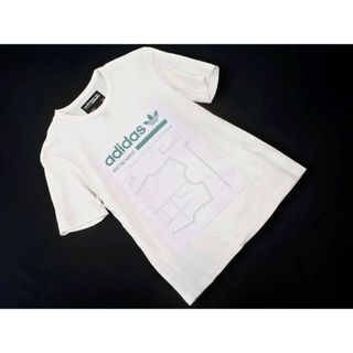 アディダス(adidas)のadidas アディダス ボックスプリント Tシャツ sizeXS/白 ■◆ レディース(Tシャツ(半袖/袖なし))