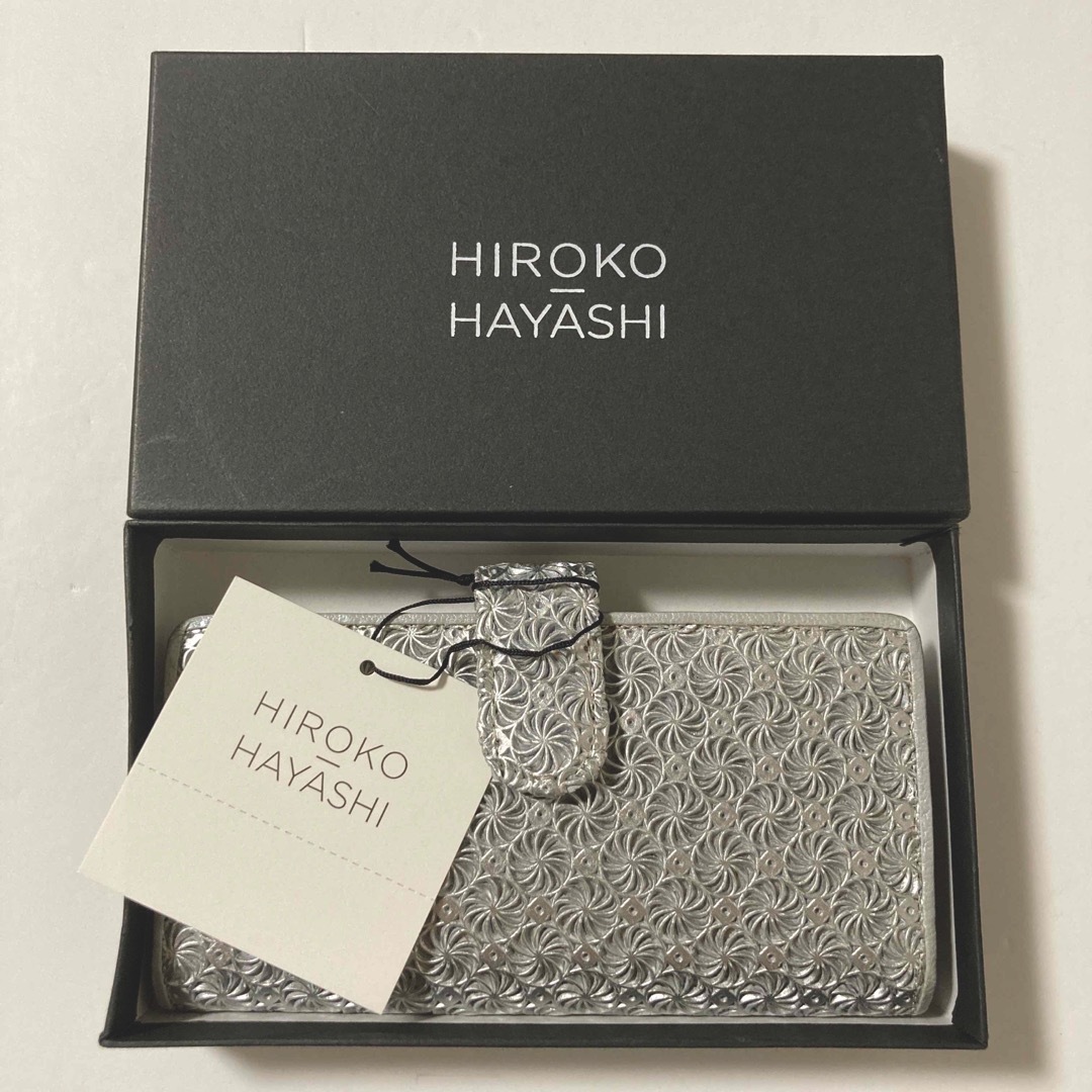 ヒロコハヤシ ジラソーレ カードケース シルバー 日本製 ワールド 牛革