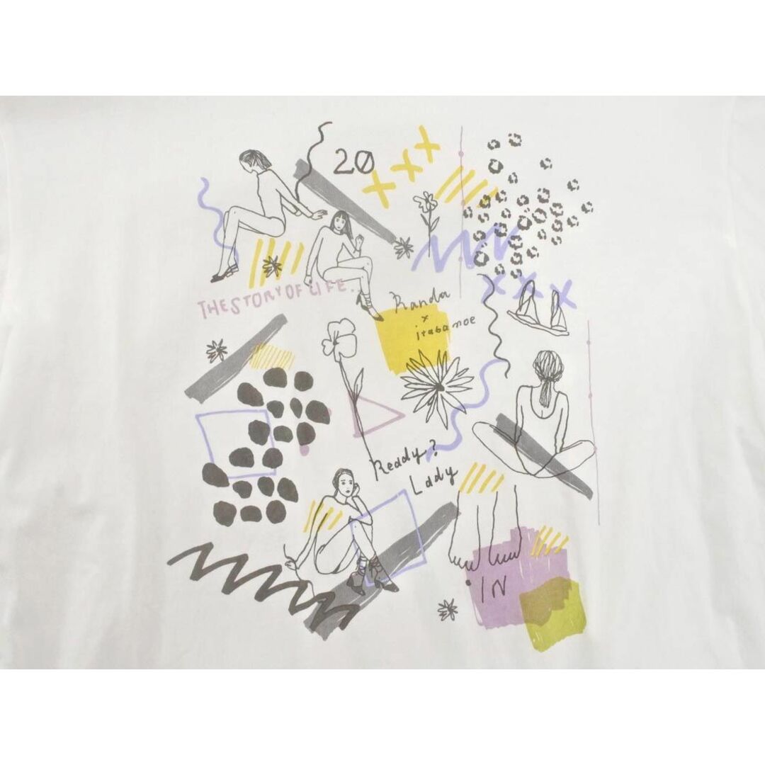RANDA(ランダ)のRANDA ランダ プリント Tシャツ 白 ■◆ レディース レディースのトップス(Tシャツ(半袖/袖なし))の商品写真