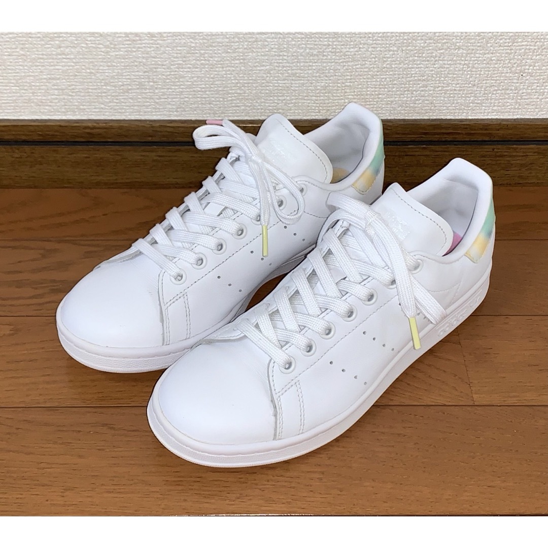 24.5cm 良品 adidas オリジナルス スタンスミス 虹色 レインボー