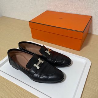 エルメス(Hermes)の【アルパカ様専用】HERMES エルメス　パリ　ローファー　37.5(ローファー/革靴)