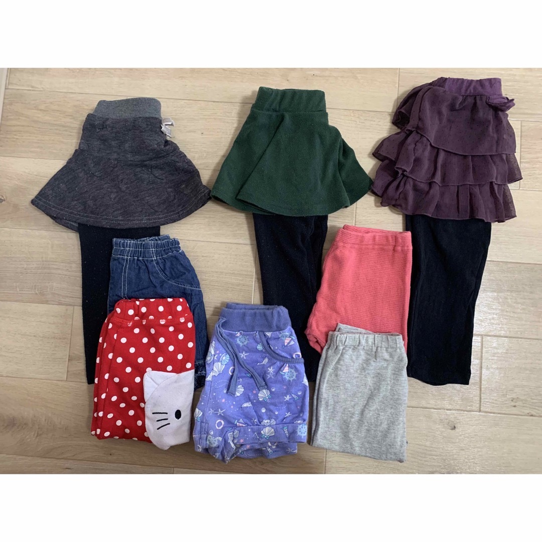 90㎝パンツ（ハーフパンツ込み）8点セット キッズ/ベビー/マタニティのキッズ服女の子用(90cm~)(パンツ/スパッツ)の商品写真