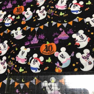 NEW!ディズニー　生地　ハロウィン　おばけ　40周年　ハンドメイド