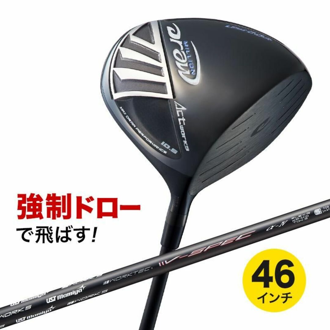 【新品】 WORKS GOLF ミリオンドロー SLE ルール適合モデルRD2SRD3SD4重量