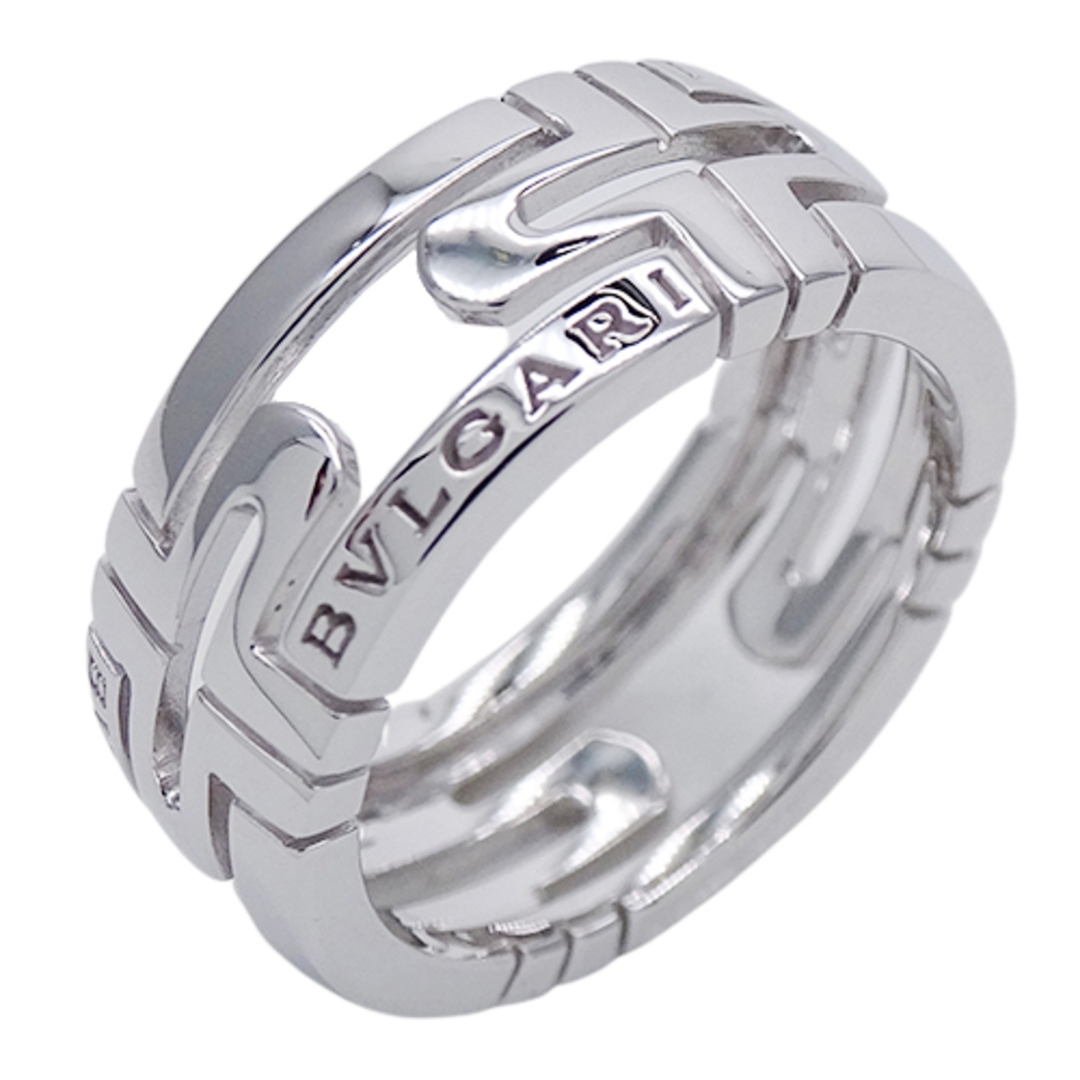 ブルガリ BVLGARI リング レディース メンズ ブランド 指輪 750WG パレンテシ ホワイトゴールド #51 約11号 ジュエリー 磨き済み51採寸