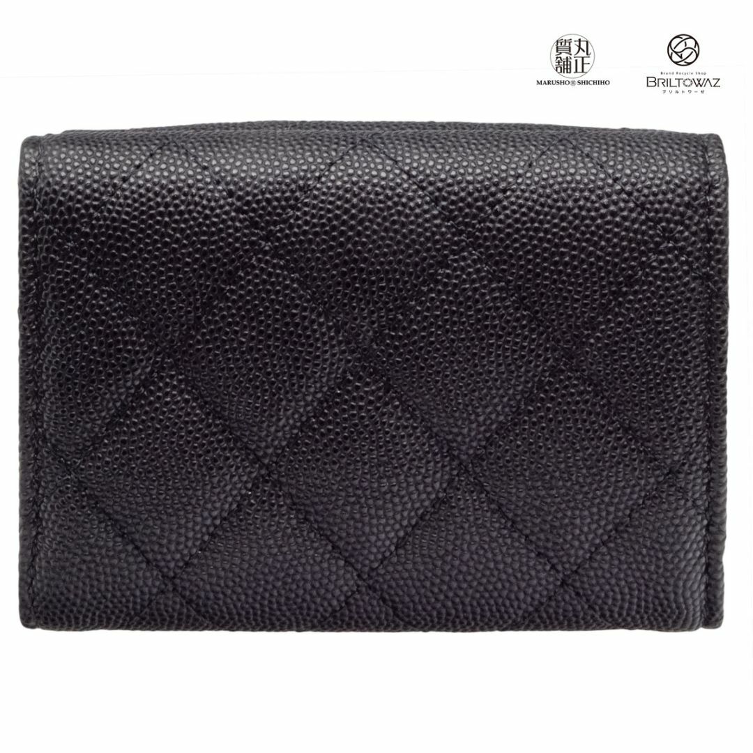 CHANEL(シャネル)のシャネル 23A メティエダール ココマーク ラインストーン スモールフラップウォレット AP3397 ブラック キャビア 限定 三つ折り ミニ財布 CHANEL 黒【新品】【未使用】【ブリルトワーゼ】【丸正質舗】【質屋】(M211758e) レディースのファッション小物(財布)の商品写真