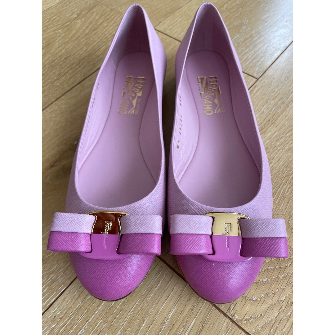 Salvatore Ferragamo - フェラガモ リボンフラットパンプスの通販 by