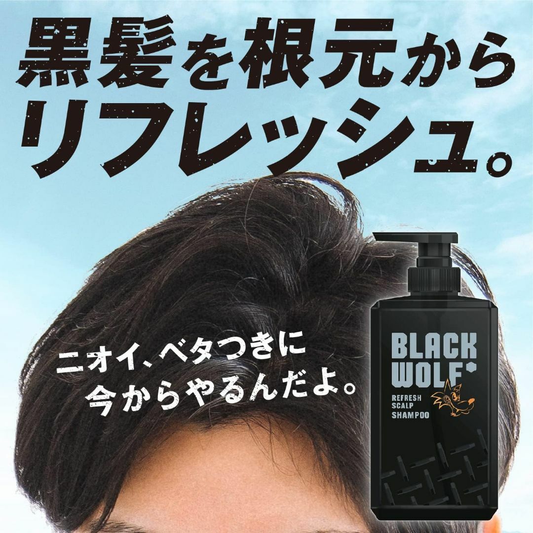 大正製薬(タイショウセイヤク)のブラックウルフ シャンプー コンディショナー セット リフレッシュ スカルプ コスメ/美容のヘアケア/スタイリング(シャンプー/コンディショナーセット)の商品写真