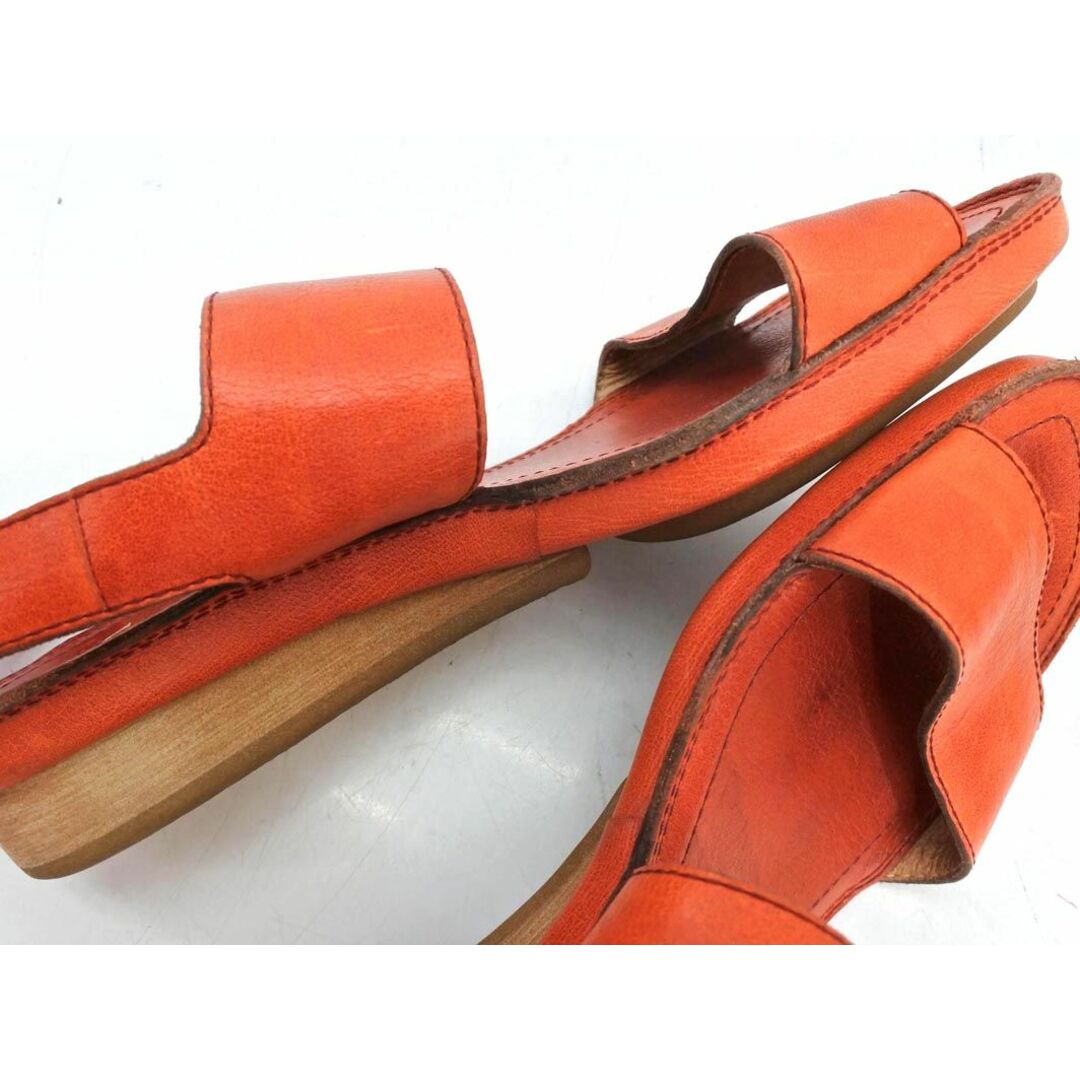 SAYA サヤ レザー ウェッジソール サンダル size23.5cmくらい/オレンジ ■◆ レディース レディースの靴/シューズ(サンダル)の商品写真