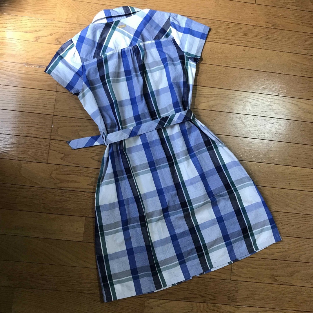BLUE LABEL CRESTBRIDGE - ブルーレーベルワンピース 半袖 ベルト付き