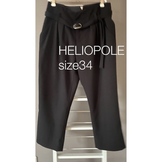 エリオポール(heliopole)のHELIOPOLE/エリオポール　ベルテッド　タックパンツ　Size 34(カジュアルパンツ)