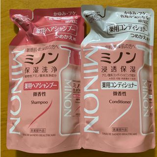 ミノン(MINON)のミノン 薬用ヘアシャンプー  コンディショナー詰め替え 380ml 2個 (シャンプー/コンディショナーセット)