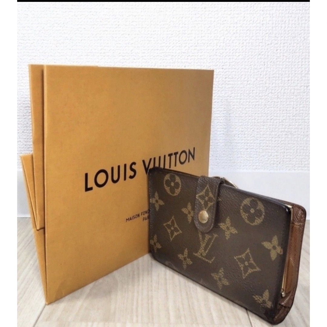 LOUIS VUITTON(ルイヴィトン)の極美品ルイヴィトンモノグラムがま口二つ折り財布 レディースのファッション小物(財布)の商品写真