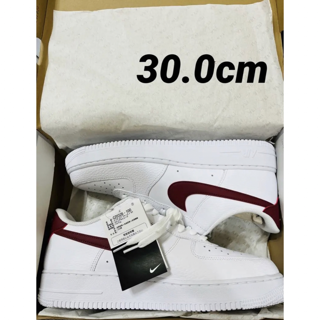 NIKE - ナイキ エアフォース 1 '07 ホワイト チームレッド 30.0cmの