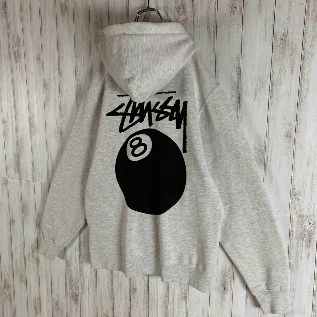 ステューシー⭐Mサイズ⭐スウェットトレーナー⭐8BALL STUSSY⭐グレー