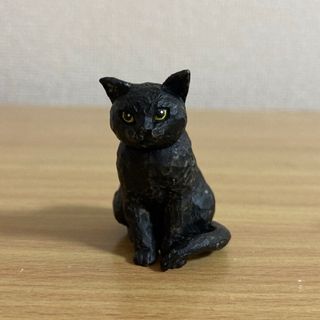 はしもとみお　猫の彫刻　クロネコ　黒猫　【ガチャポン】(その他)