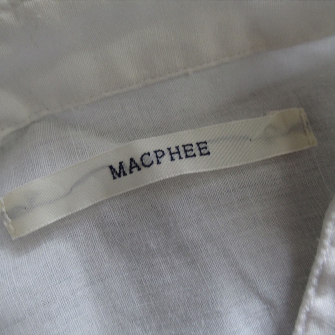 MACPHEE ホワイト リネン シャツ チュニック ワンピース 38 白 7
