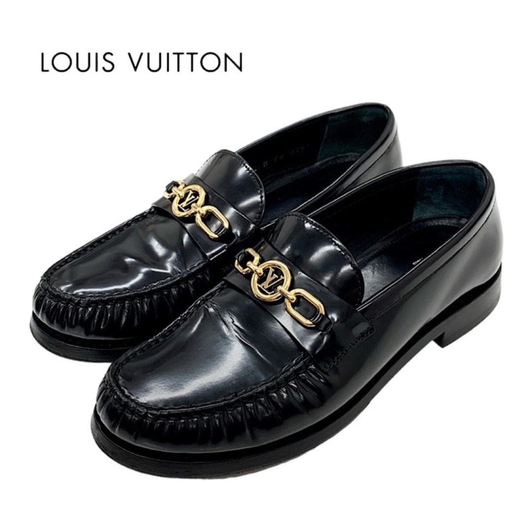 LOUIS VUITTON(ルイヴィトン)のルイヴィトン ローファー チェスライン レザー ブラック レディースの靴/シューズ(ローファー/革靴)の商品写真