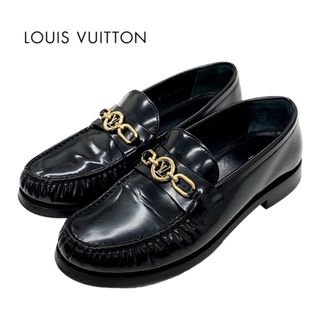 ルイヴィトン(LOUIS VUITTON)のルイヴィトン ローファー チェスライン レザー ブラック(ローファー/革靴)