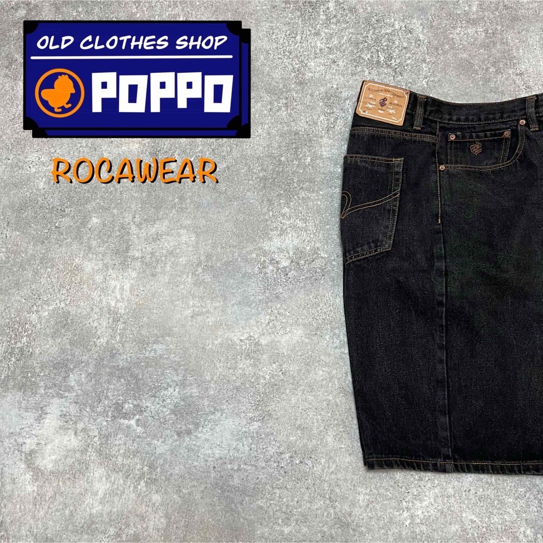 Rocawear - ロカウェアROCAWEAR☆ステッチ刺繍ロゴ・パッチブラック