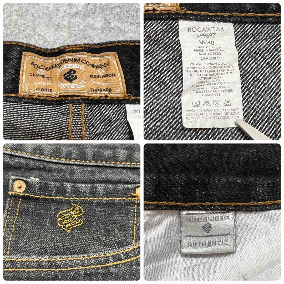 Rocawear - ロカウェアROCAWEAR☆ステッチ刺繍ロゴ・パッチブラック