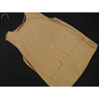 ZARA basic ザラ ベーシック ノースリーブ カットソー sizeXS/ベージュ ■◆ レディース(カットソー(半袖/袖なし))