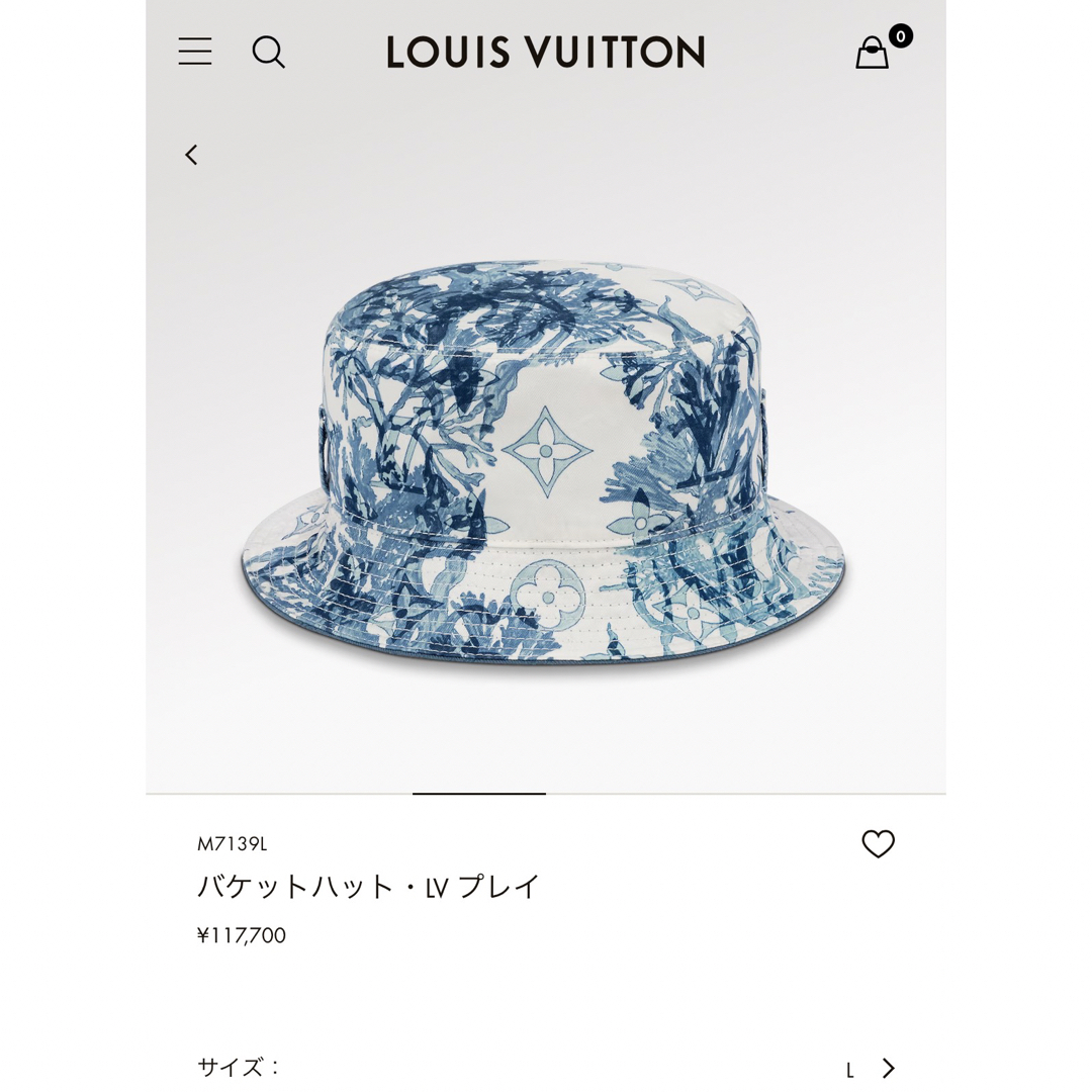 ルイヴィトンLOUIS VUITTON M7139Lバケットハット・LV プレイ | フリマアプリ ラクマ