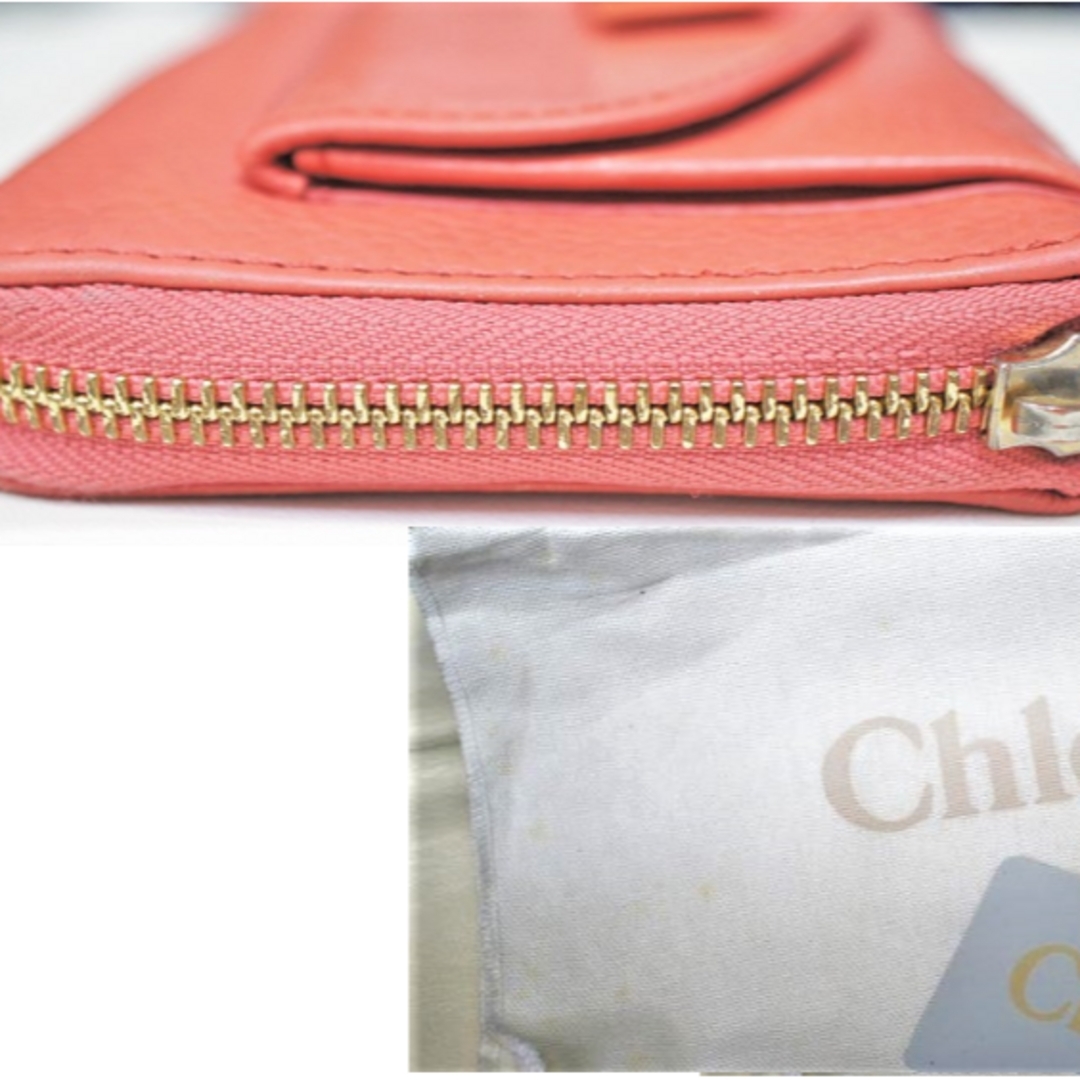 Chloe クロエ折り財布　サーモンピンク