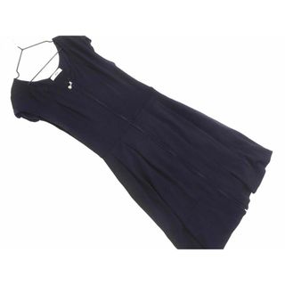 René - Rene ルネ ジップアップ バルーン ニット ワンピース size34/紺